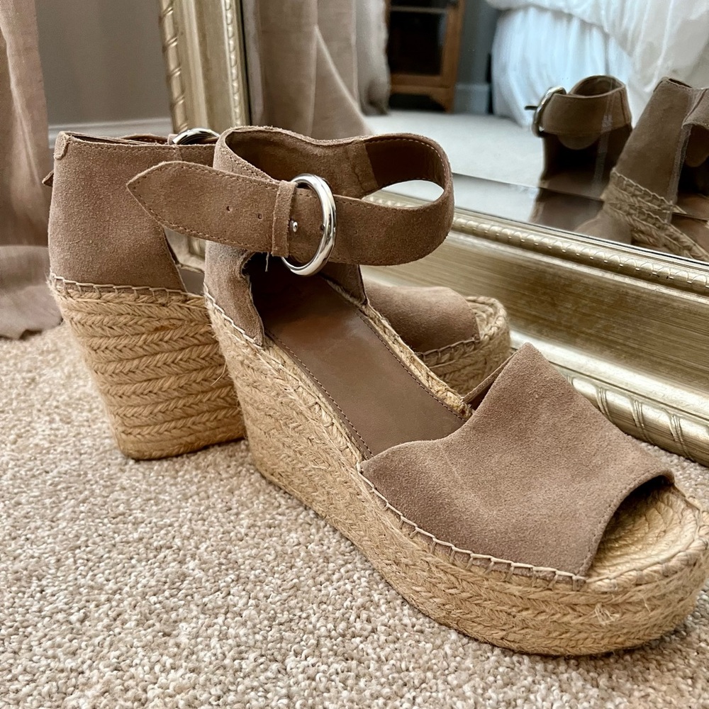 Marc Fisher espadrille and suede wedges